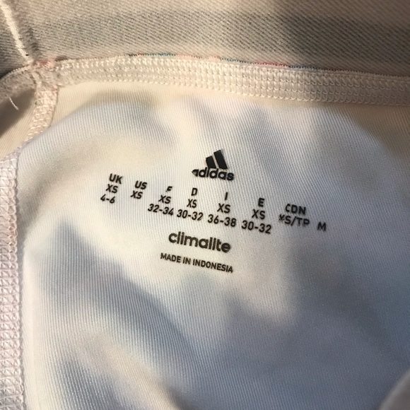 Adidas multi color blue pink XS striped leggings - Picture 6 of 10